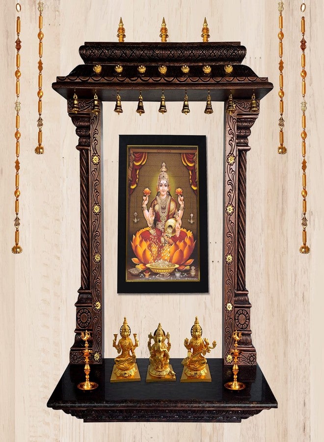 101Temples 101 Temples - Divinity Eternity Spirituality Mata Sri Lakshmi Photo Frame ,Wood, Wall Mount,Multicolor - Image 2